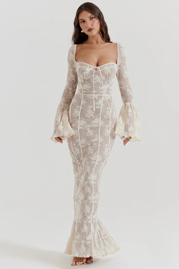 Antoinette-Elegance Lace Maxi Dress